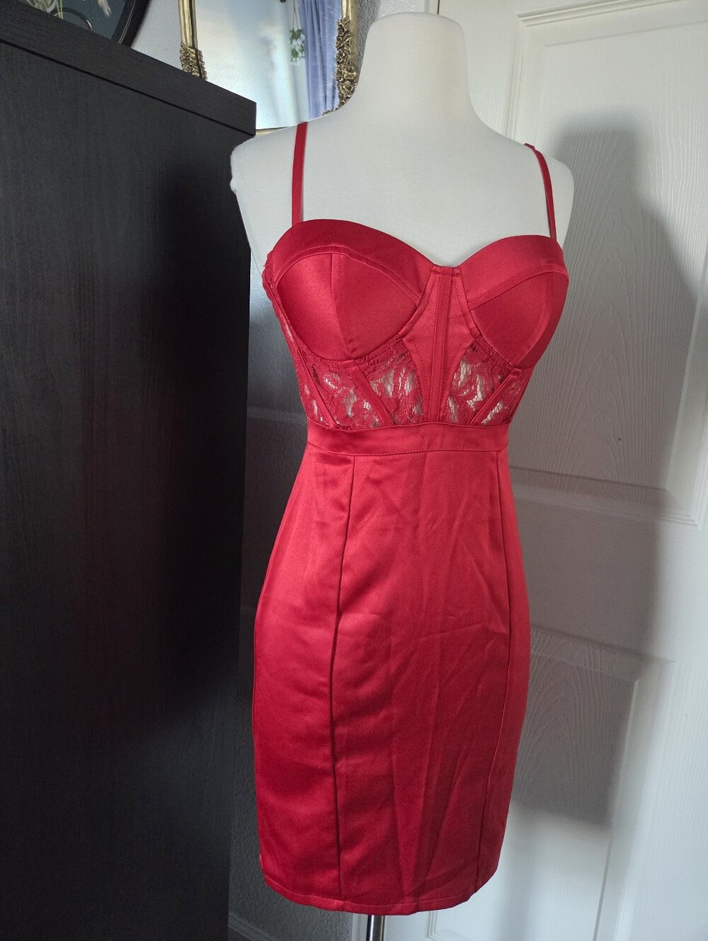 Red lace corset bodycon dress Rue 21 Women's Small